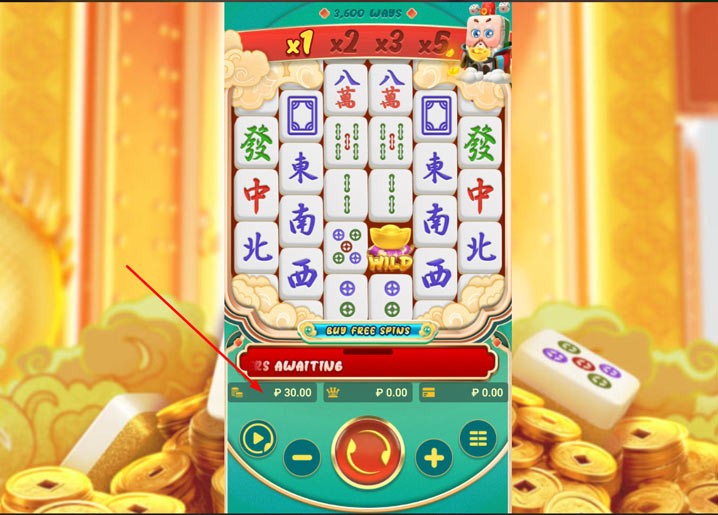 Пример интерфейса слота